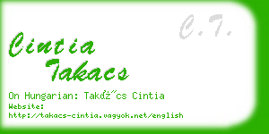 cintia takacs business card